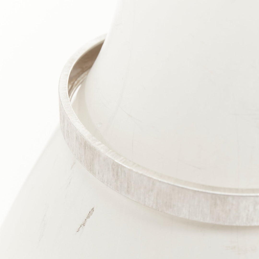 BUCCELLATI Macri Classica hand engraved rigato 18k white gold open cuff bangle