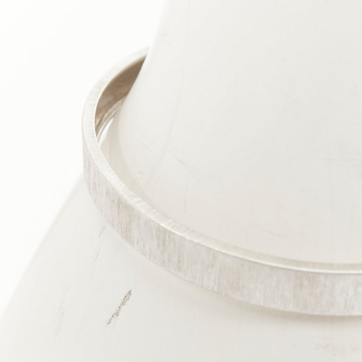 BUCCELLATI Macri Classica hand engraved rigato 18k white gold open cuff bangle