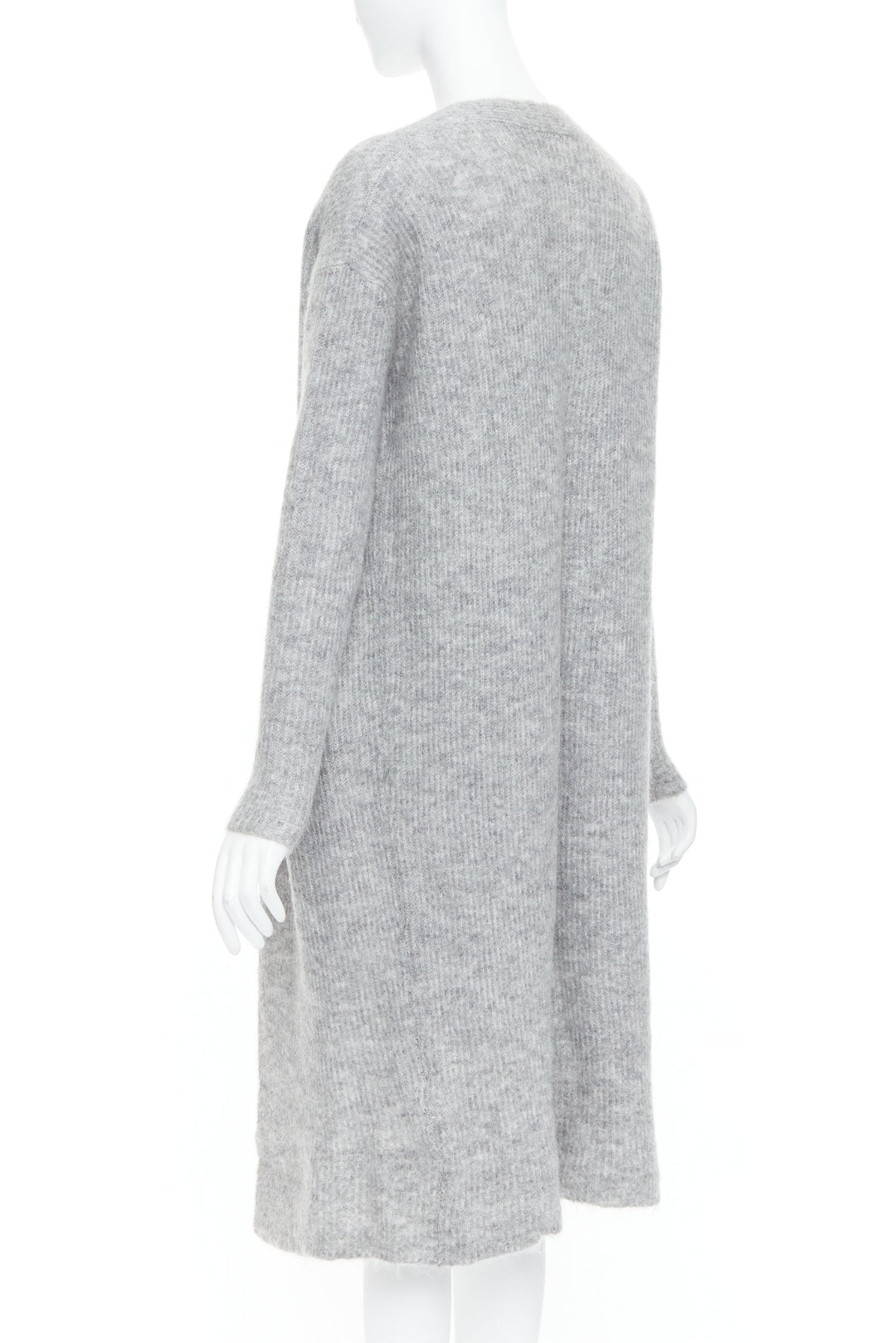 BY MALENE BIRGER grey wool mohair blend long knit cardigan sweater XS