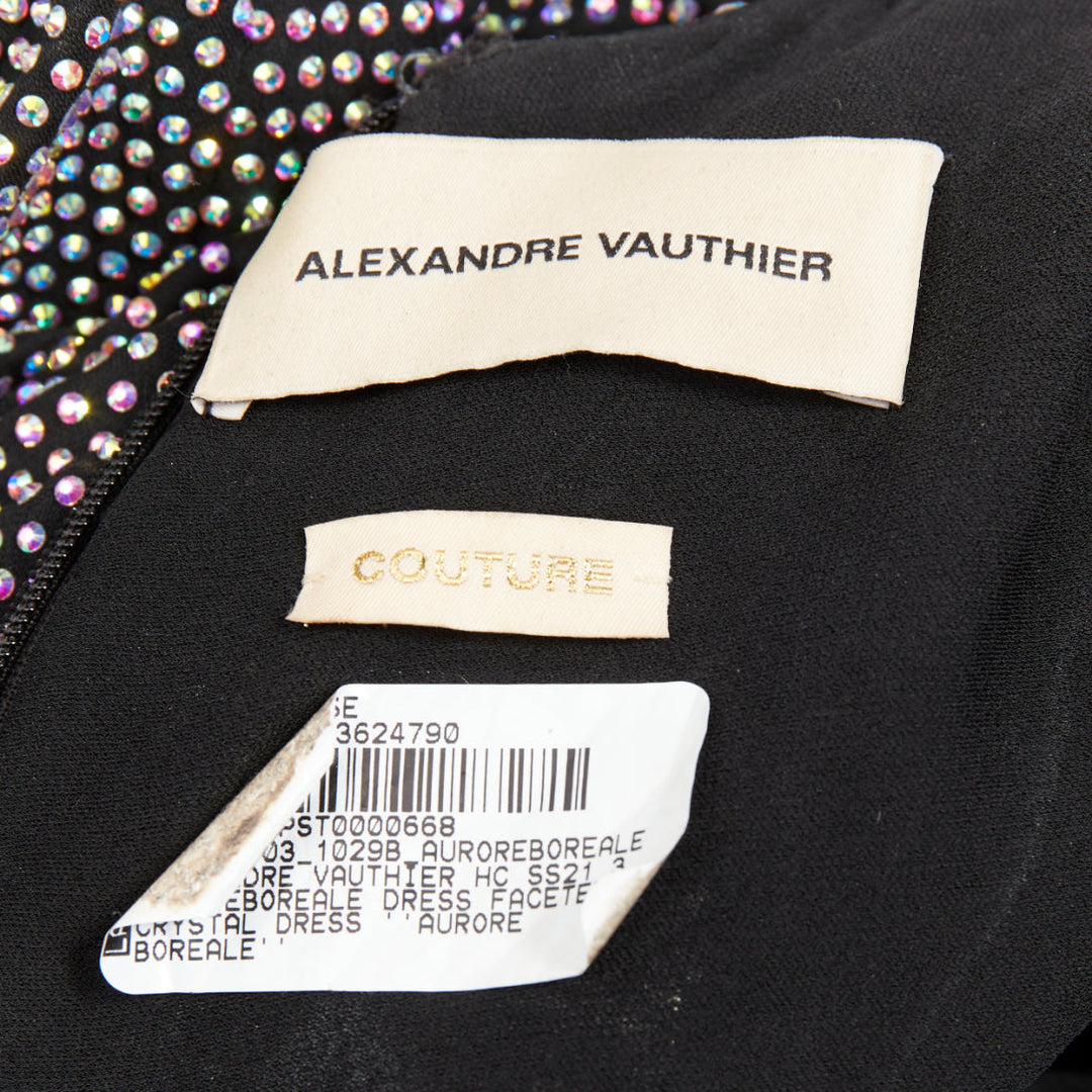 ALEXANDRE VAUTHIER COUTURE SS2021 Runway aurore boreale crystal strass dress