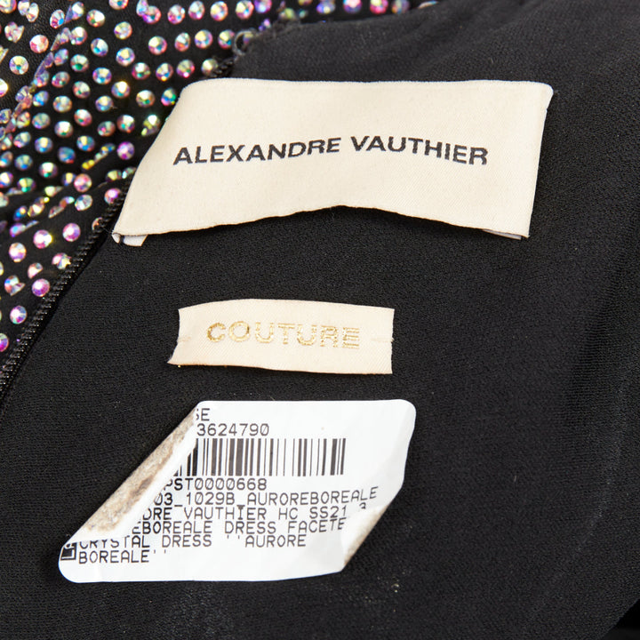 ALEXANDRE VAUTHIER COUTURE SS2021 Runway aurore boreale crystal strass dress