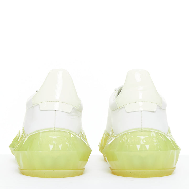 JIMMY CHOO Diamond white mint green jelly sole dad sneakers EU35.5