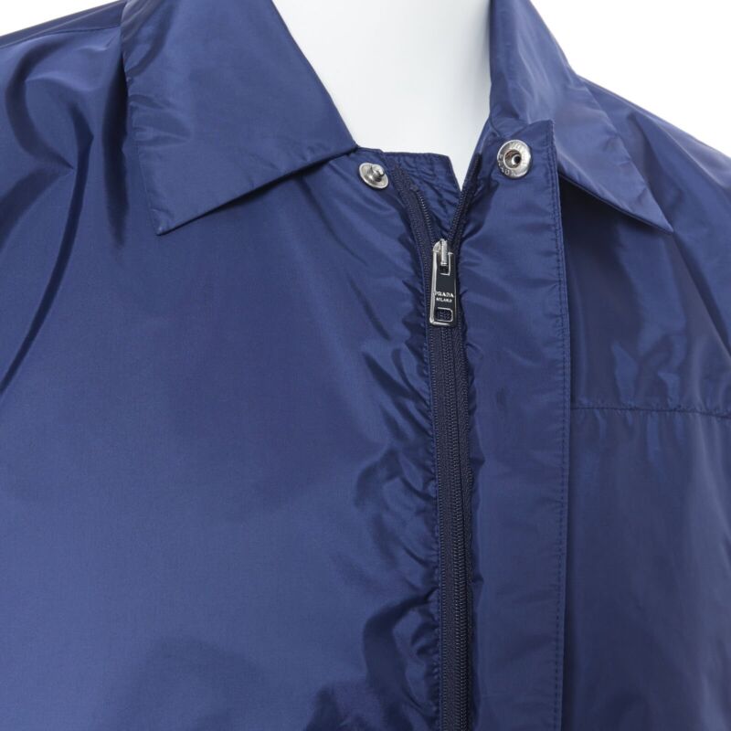PRADA Linea Rossa Nylon dark blue side zip light shell shirt style jacket XL