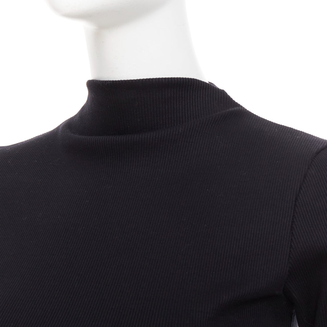 MARQUES ALMEIDA black organic cotton puff bishop sleeve sweater XS