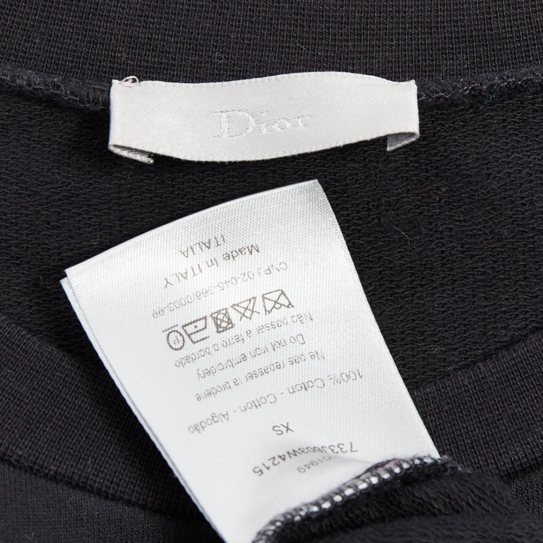 DIOR HOMME black bee sequin embellished crewneck tshirt XS