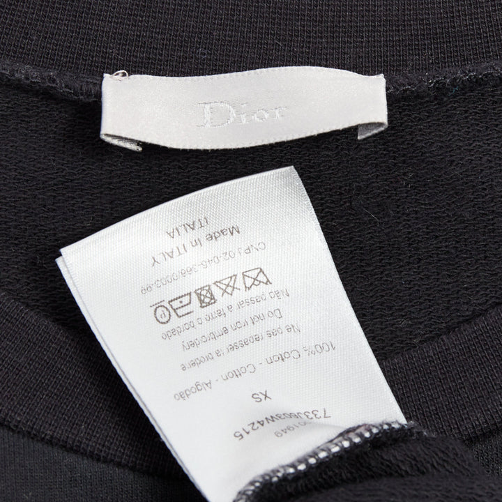 DIOR HOMME black bee sequin embellished crewneck tshirt XS