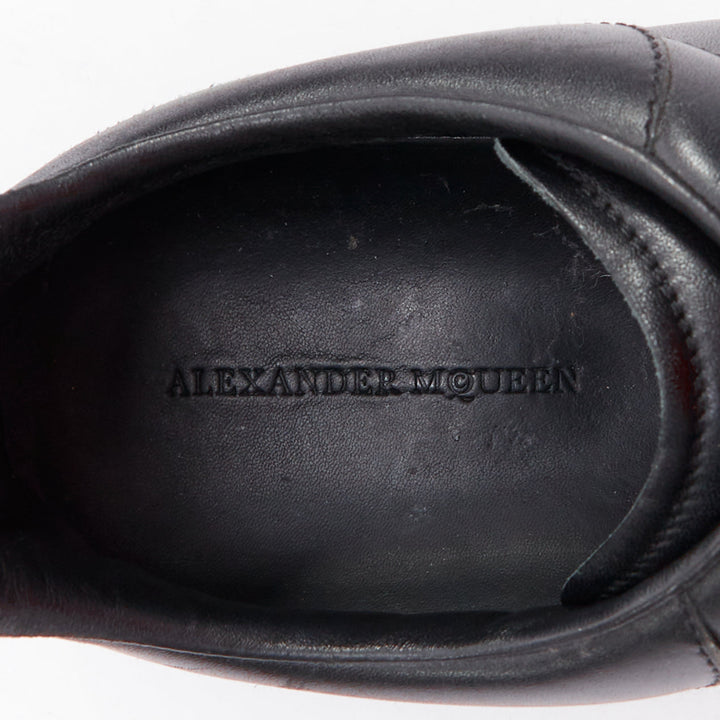 ALEXANDER MCQUEEN Oversized black leather chunky sneakers EU44