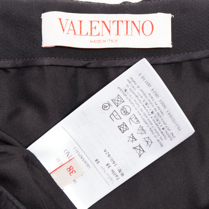 VALENTINO 2023 black crepe couture silk puff ball bubble skirt IT38 XS