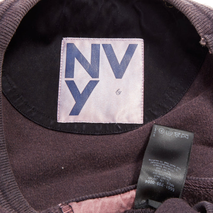 NVY Nick Wooster United Arrow Reversed purple textured inside out wash sweater S