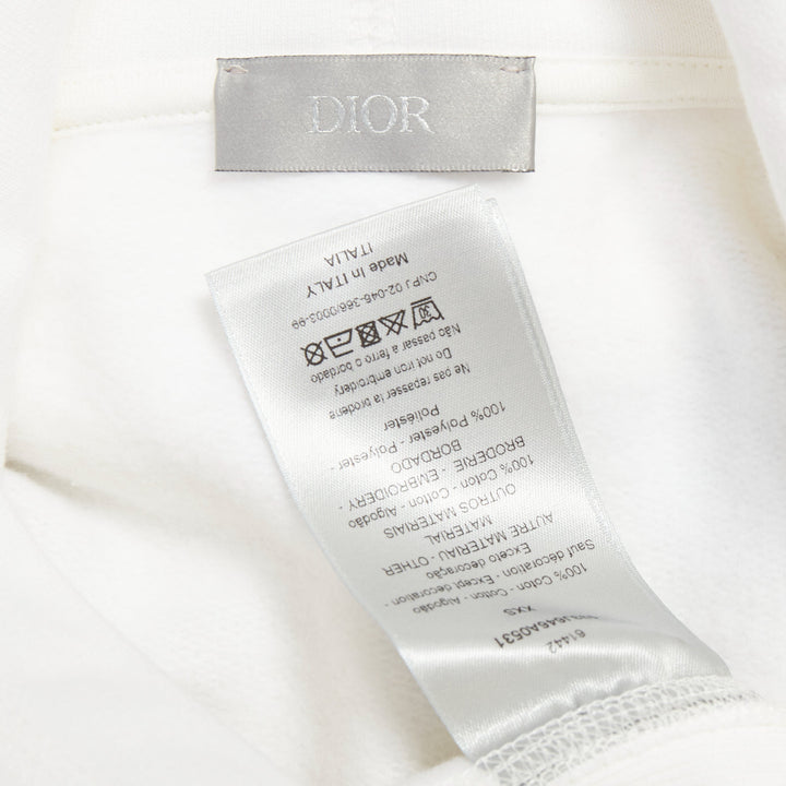 DIOR HOMME Shawn Stussy 2020 Runway Shock The World logo embroidered hoodie XXS