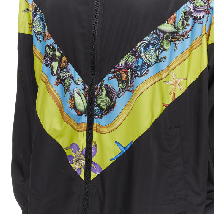VERSACE 2021 Tresor De La Mer black starfish track jacket IT54 2XL
