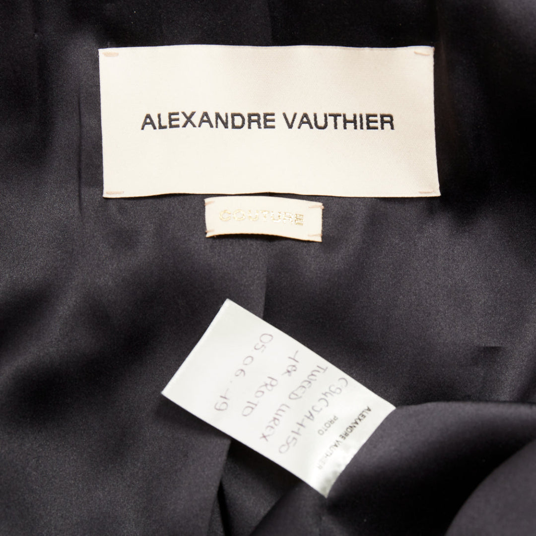 ALEXANDRE VAUTHIER COUTURE AW2019 Runway black metallic tweed oversized blazer