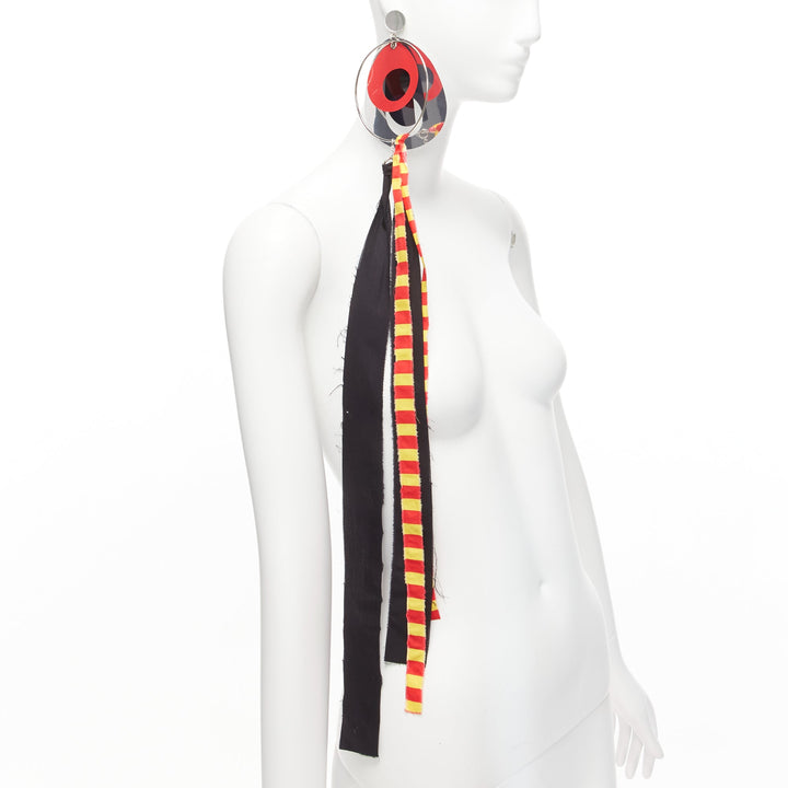 Female mannequin wearing Miu Miu by Miuccia Prada Multicolour Plastic Women Jewelry Earring in Size  | Available at JHROP