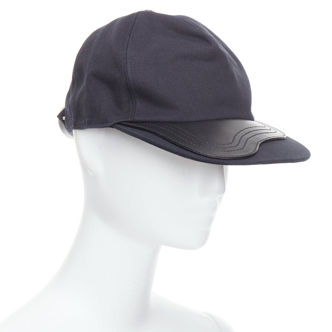 CHRISTAIN DIOR ALYX STUDIO black saddle leather CD buckle baseball cap