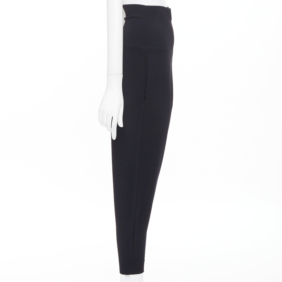 STELLA MCCARTNEY 2014 black knit rayon blend high waisted harem pants IT34 XXS