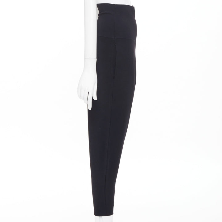 STELLA MCCARTNEY 2014 black knit rayon blend high waisted harem pants IT34 XXS