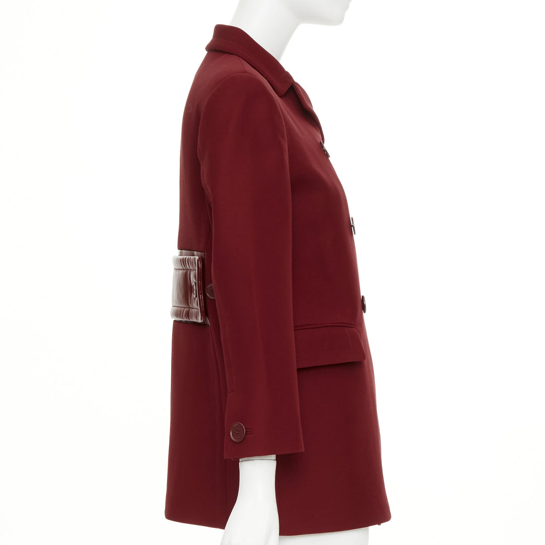 GUCCI 2025 Rosso Ancora wool silk cady martingale double breasted jacket IT40 S