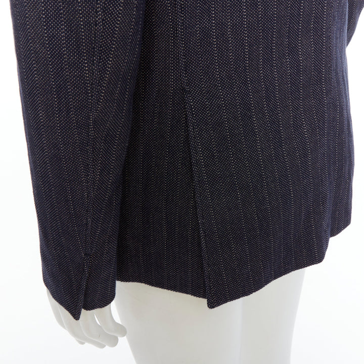 Male mannequin wearing Jil Sander Navy Cotton Men Blazers in Size IT48 | Available at JHROP