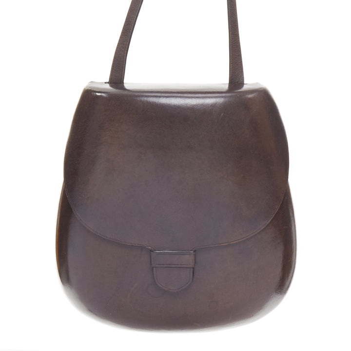 LEMAIRE Il BUSSETTO Small Cartridge brown leather structured crossbody bag