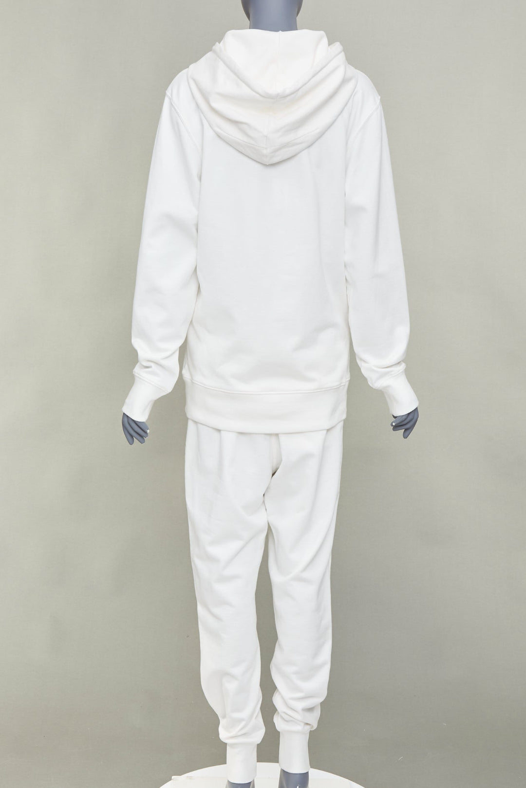 Y3 Classic Core white printed logo sleeved hoodie jogger track pants set S