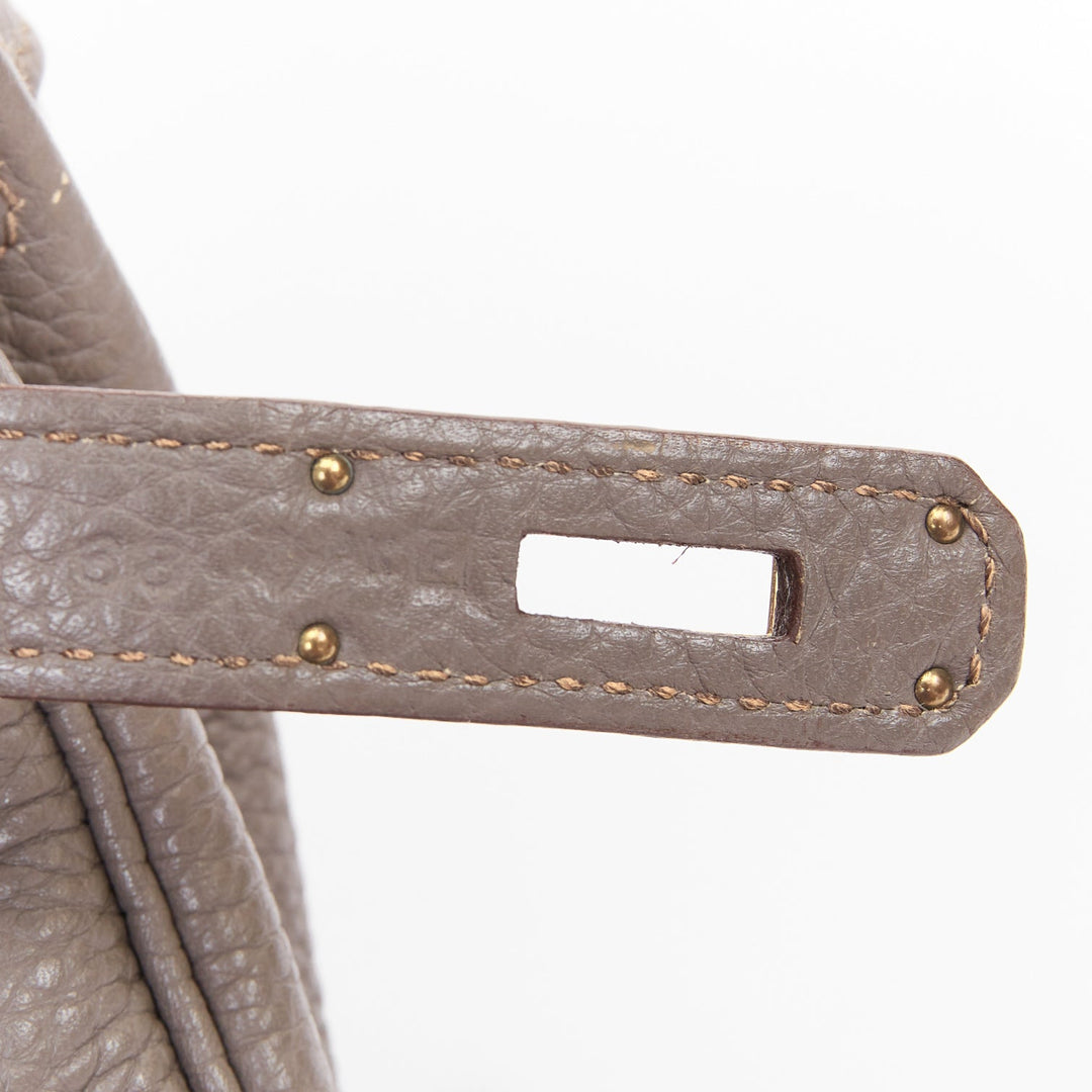 rare HERMES Jean Paul Gaultier Birkin 30 Club grey leather top handle bag
