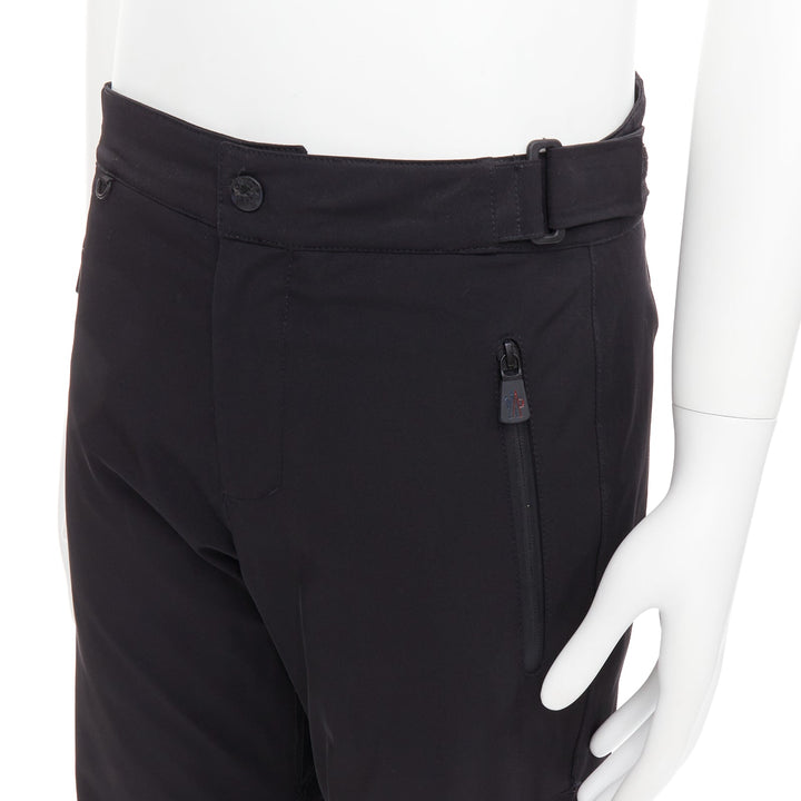 MONCLER Grenoble Pantaloni Da Sci black nylon flare ski pants S