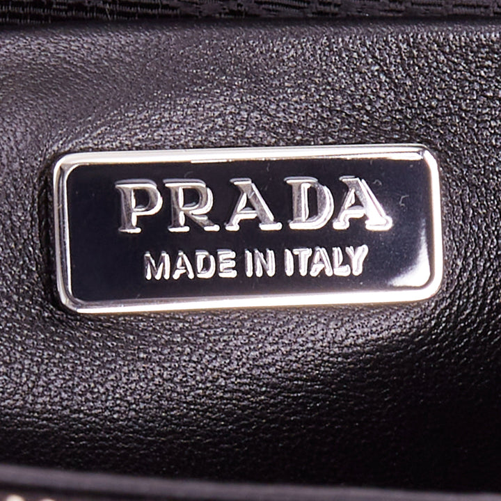 PRADA 2022 Runway Galleria Mini silver crystal embellished satin tote bag