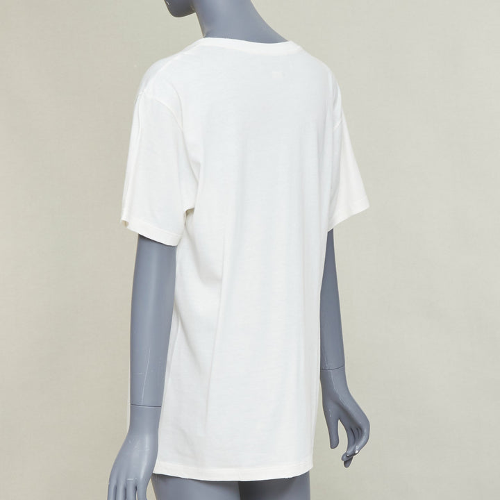 GUCCI Mystic Cat Sequin embroidered GG logo oversized tshirt XS