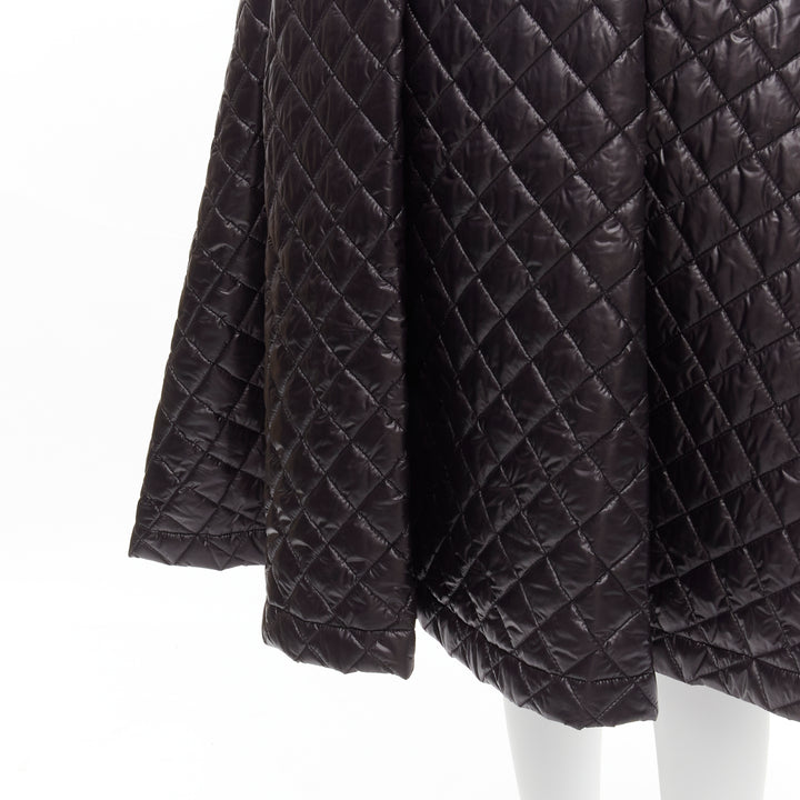 COMME DES GARCONS TRICOT 2014 black quilted nylon voluminous mou mou dress S