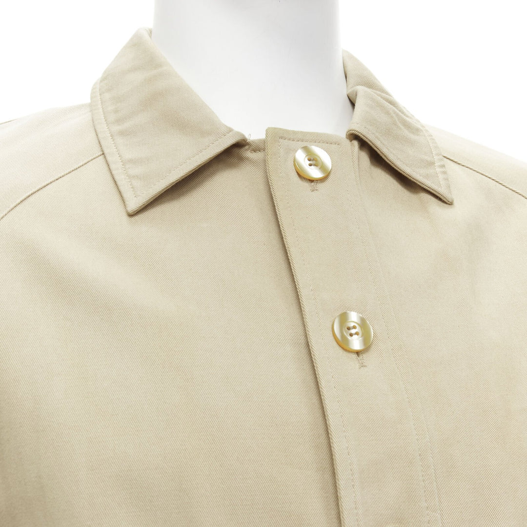 APC beige classic raglan sleeves flap pocket bomber jacket XS