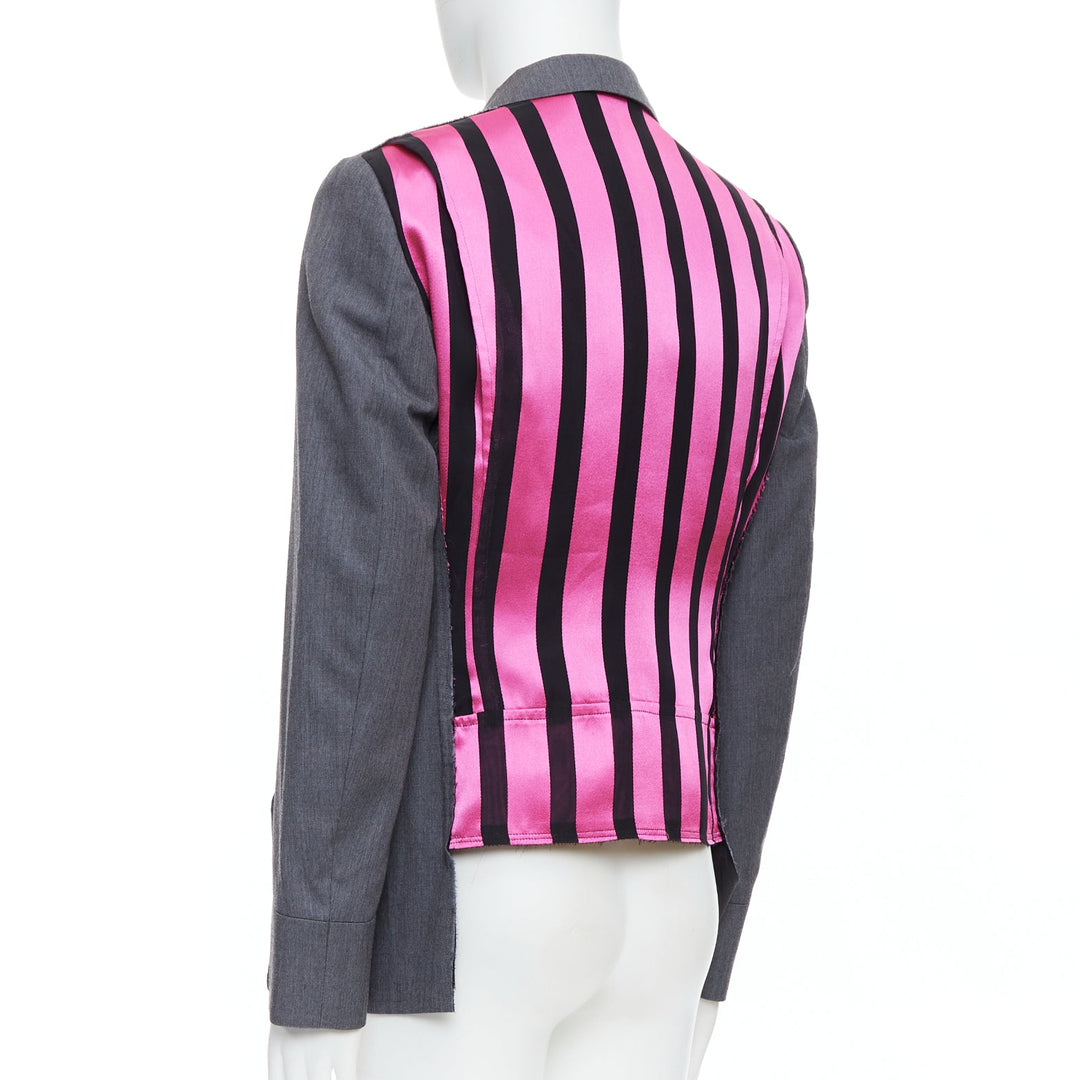 COMME DES GARCONS Homme Plus 2014 grey pink contrast back military jacket M