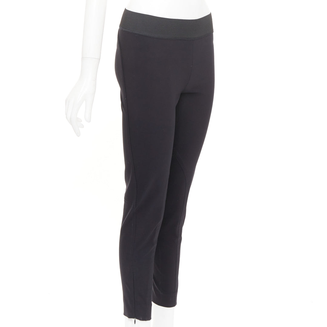 STELLA MCCARTNEY grey cotton blend elastic waist paneled legging pants IT 36 XXS