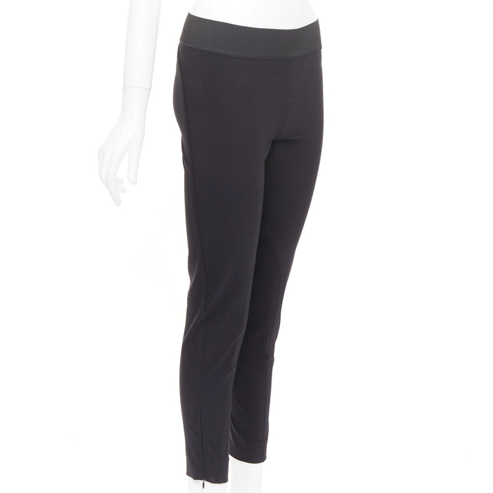 STELLA MCCARTNEY grey cotton blend elastic waist paneled legging pants IT 36 XXS