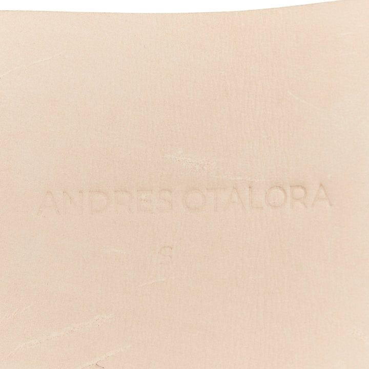 ANDRES OTALORA Viviendo Obi black leather tie front buckled wide belt