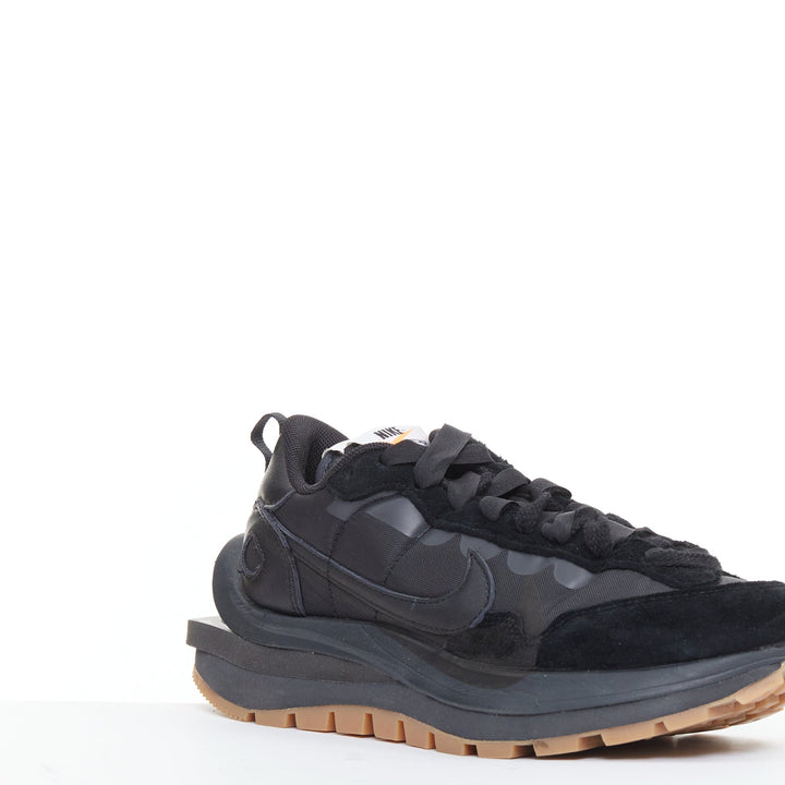 NIKE SACAI VaporWaffle black gum beige deconstructed sneakers US3.5 EU35.5