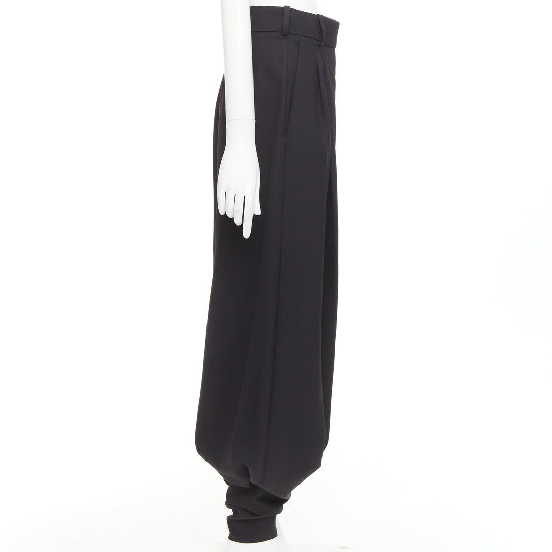 rare ALEXANDRE VAUTHIER COUTURE AW2020 Runway black wool bloomer barrel pants