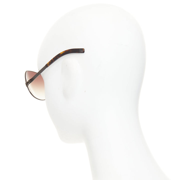 IC BERLIN Tres Chic Mercredi brown gradient lens butterfly metal sunglasses