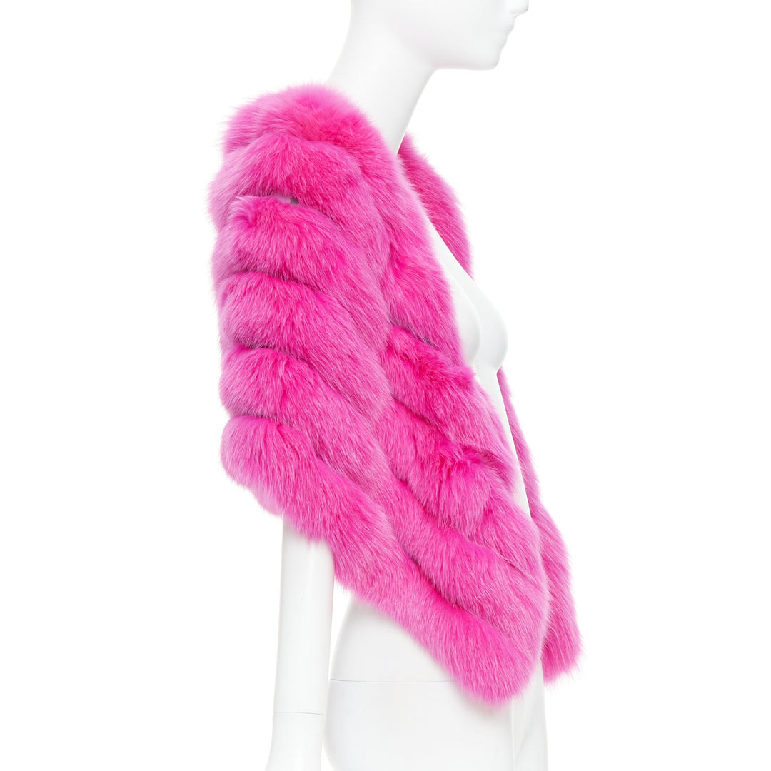 rare CHRISTIAN DIOR John Galliano 2005 Vintage pink fur leopard silk panel shawl