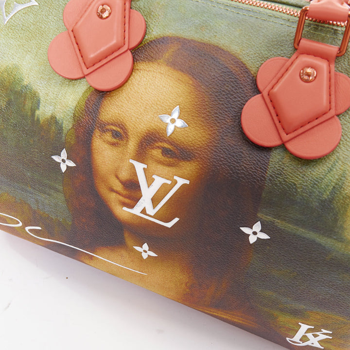 LOUIS VUITTON 2017 Jeff Koons Masters Da Vinci Mona Lisa Speedy 30 bag