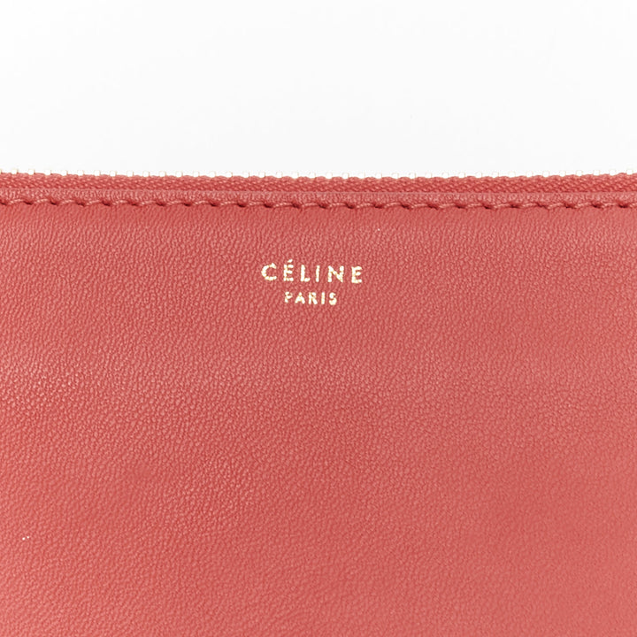 OLD CELINE Phoebe Philo Trio red leather detachable shoulder strap crossbody bag