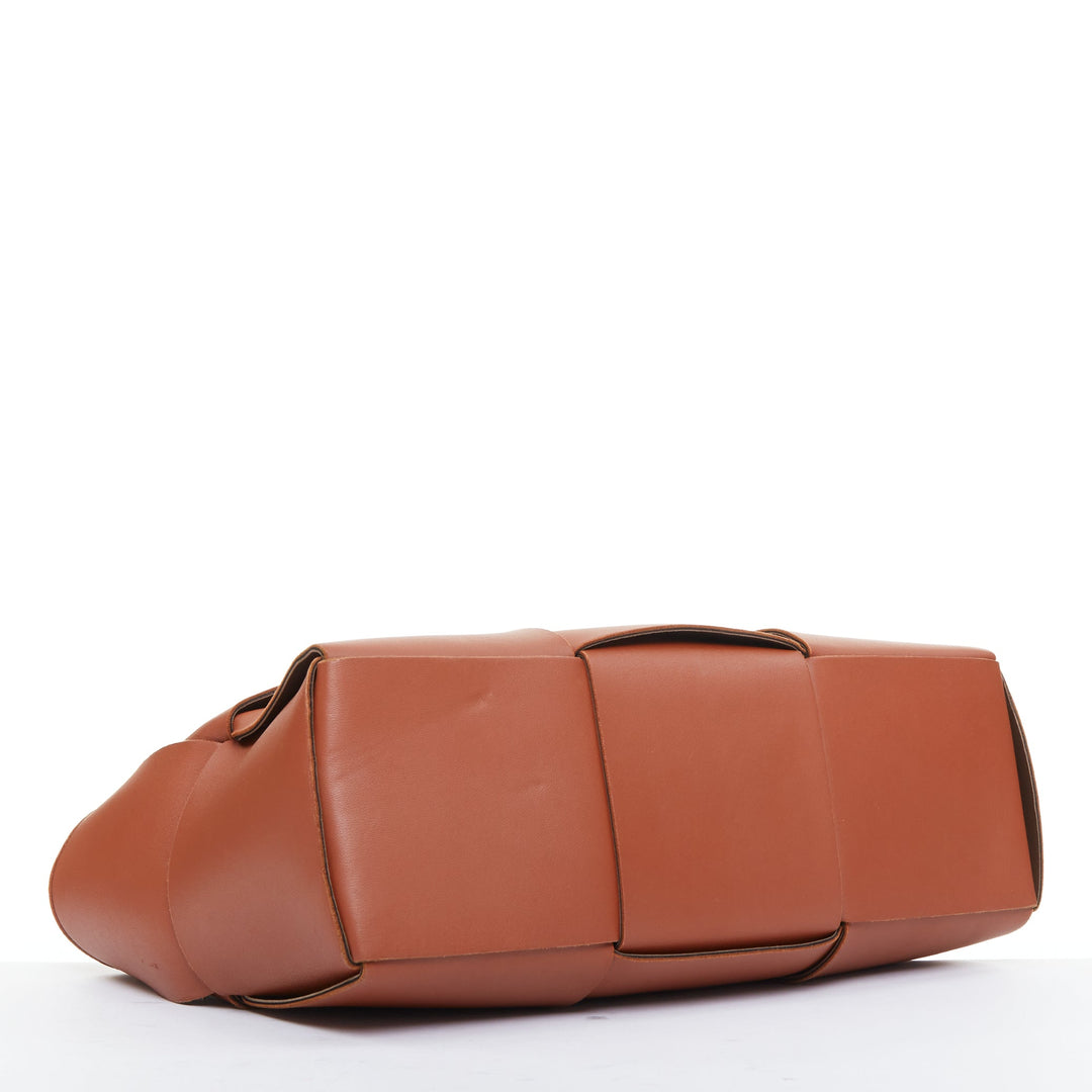 BOTTEGA VENETA Daniel Lee Arco Medium brick rust red  leather maxi tote bag