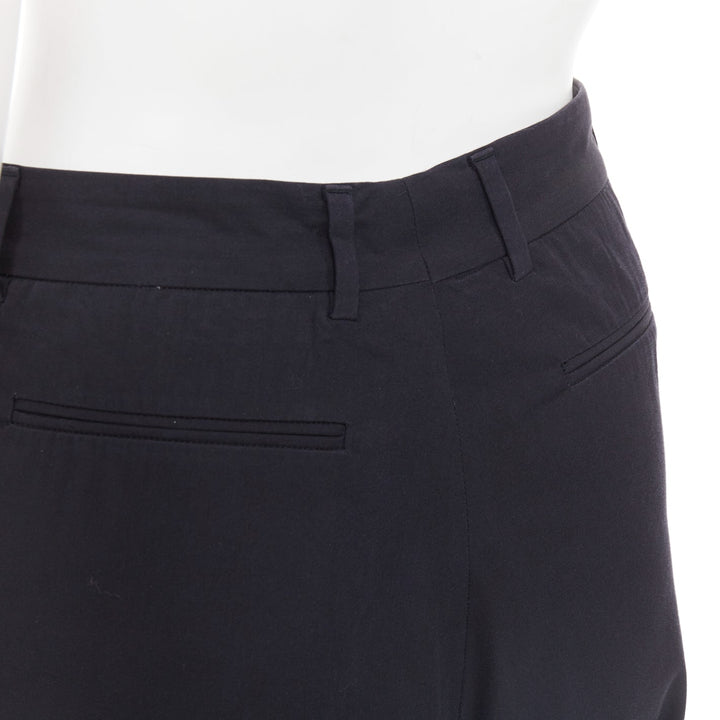 GUCCI Tom Ford charcoal grey curved pocket nylon blend straight trousers IT38 XS