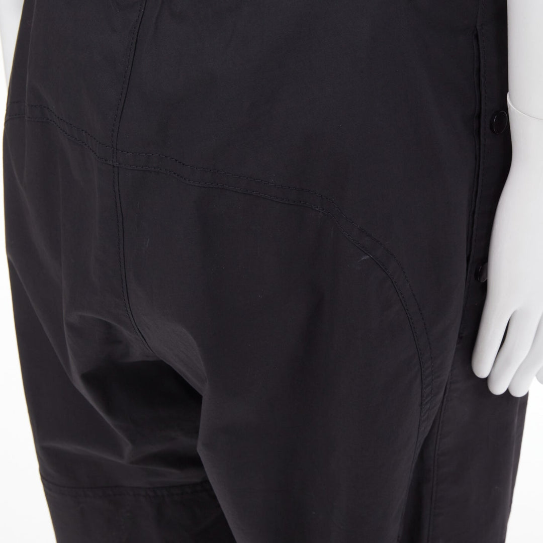 BOTTEGA VENETA 2020 Runway black cotton sleeveless utility jumpsuit IT46 S
