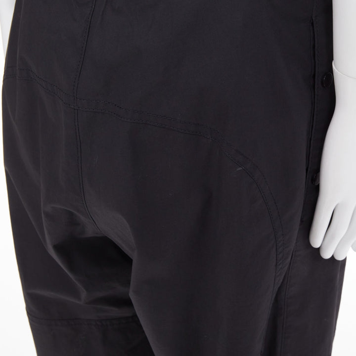 BOTTEGA VENETA 2020 Runway black cotton sleeveless utility jumpsuit IT46 S