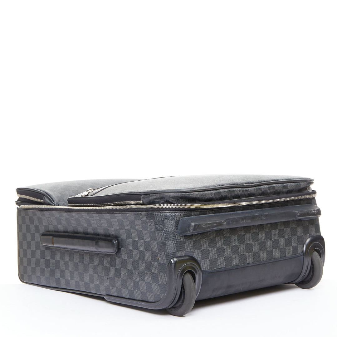 LOUIS VUITTON Damier Graphite Pegase Legere 55 black grey canvas luggage