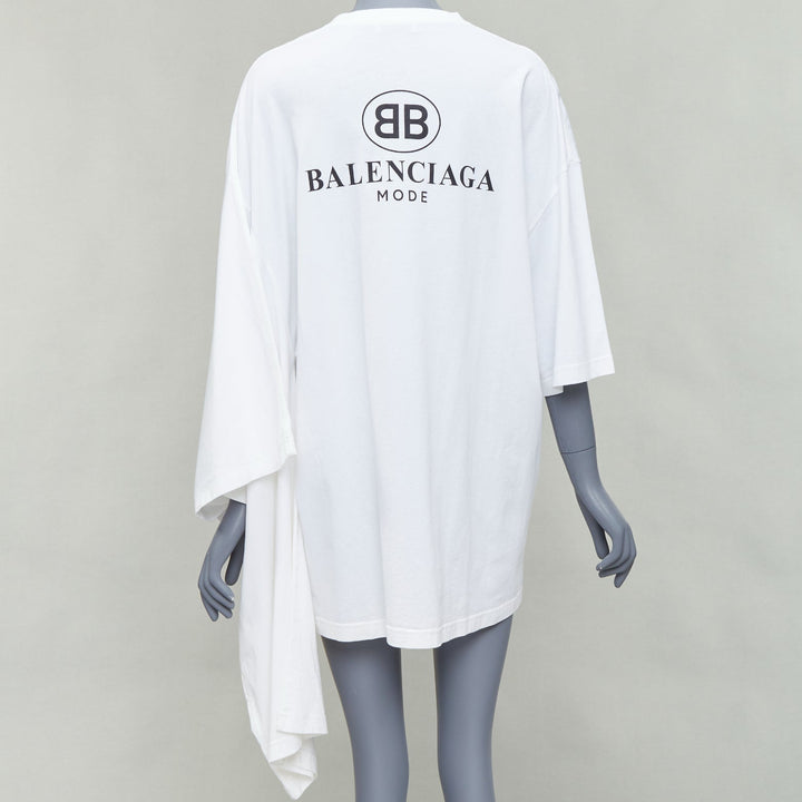 BALENCIAGA Demna 2017 white BB mode logo kimono sleeve tshirt S