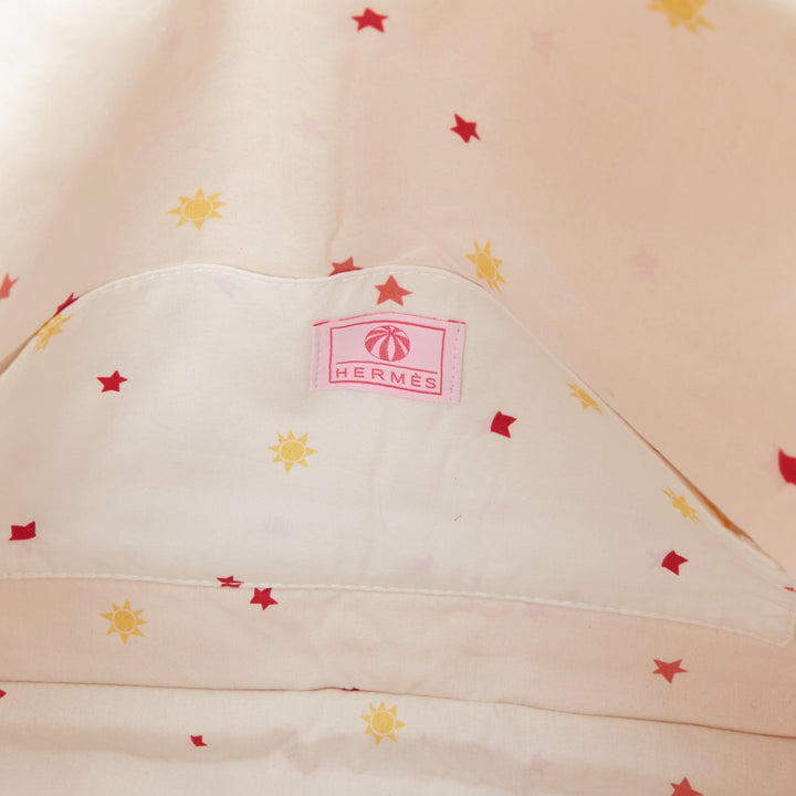 HERMES Circus Bolide Case in Pale Pink Embroidered Canvas toileries bag