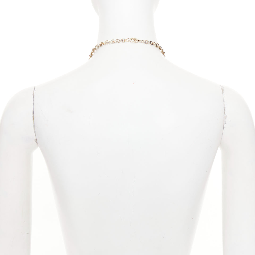 CHANEL B22C AB7531 Giant Heart Locket gold plated CC locket long chain necklace