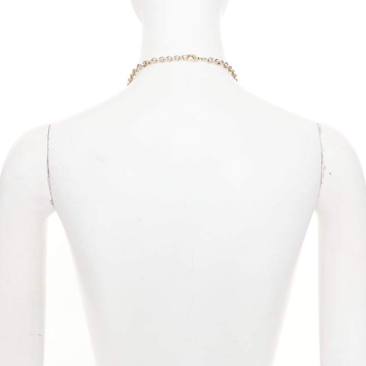 CHANEL B22C AB7531 Giant Heart Locket gold plated CC locket long chain necklace