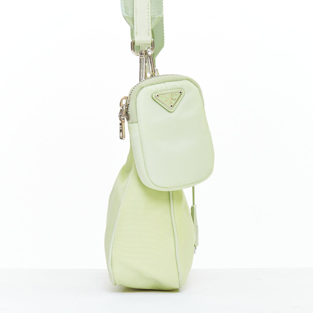 PRADA Re-edition 2005 Re-nylon Trio mint green nylon crossbody bag